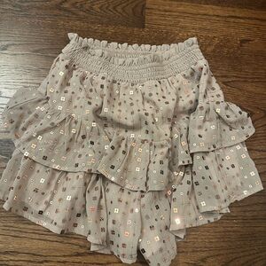 Free the Roses Cream Mini Bubble Skort